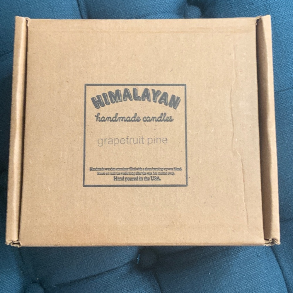 Himalayan Grapefruit Pine Mountain Barrel Handmade Candle